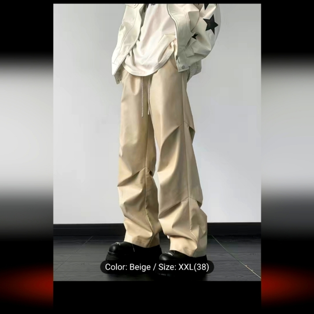 Faux leather pants